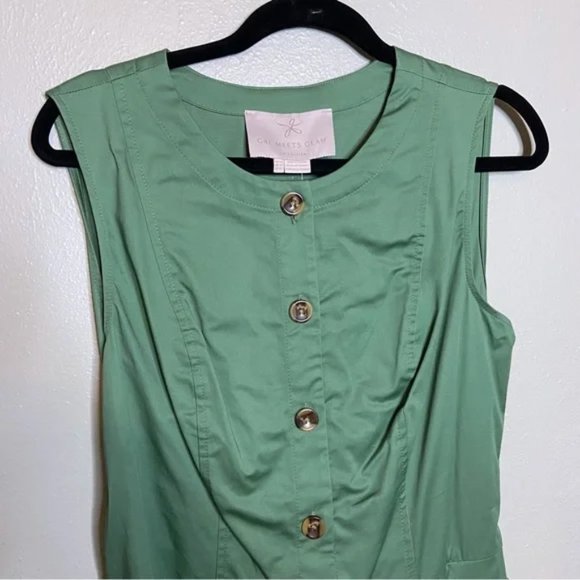 Gal Meets Glam  “Leonie” Belted Jumper in Moss - Size US 4 - Picture 5 of 5